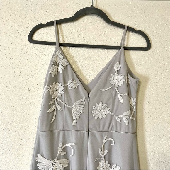 Anthropology BHLDN Bethany Bridesmaid Dress Size 2 US Gray Fairy Core Wedding - Picture 6 of 16